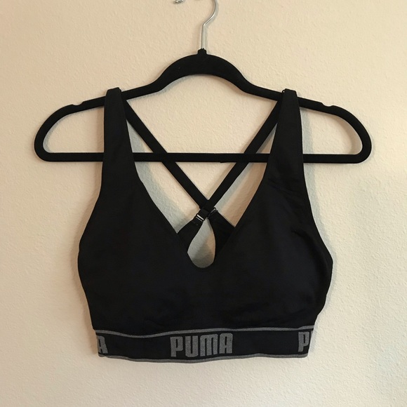 Puma Tops - modern puma criss-cross sports bra w/ adj. straps